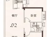 悦江上品_2室2厅1卫 建面82平米