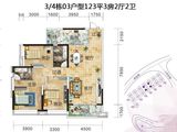 华虹名门_3室2厅2卫 建面123平米