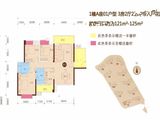 侨雅耀东明珠_3室2厅2卫 建面125平米