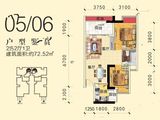 珑璟雅轩_2室2厅1卫 建面72平米