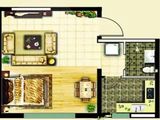御湖湾_1室1厅1卫 建面48平米