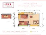 潼南瀚恩学府蓝湾_1室2厅1卫 建面78平米