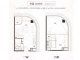 林安外滩1号_2室1厅1卫 建面40平米