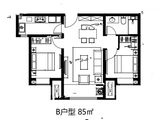 花郡郁金园_2室2厅1卫 建面85平米