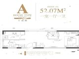 天地源熙樾台_1室1厅1卫 建面52平米