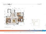 金地华著_3室2厅2卫 建面140平米