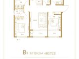 华远中国府_4室2厅2卫 建面129平米