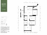 鸿荣源尚云2期_3室2厅2卫 建面82平米